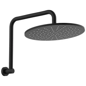 Empire Slim Gooseneck Shower Arm Set, Matte Black by Fienza, a Shower Heads & Mixers for sale on Style Sourcebook