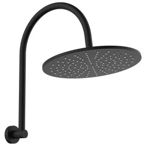 Empire Slim Curved Shower Arm Set, Matte Black by Fienza, a Shower Heads & Mixers for sale on Style Sourcebook