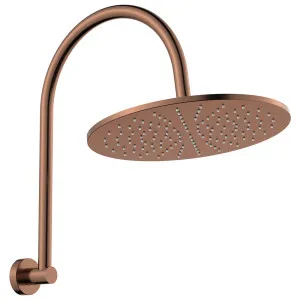 Empire Slim Curved Shower Arm Set, Brushed Copper by Fienza, a Shower Heads & Mixers for sale on Style Sourcebook
