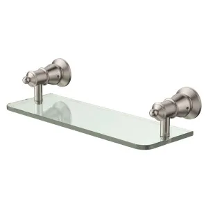 Lillian Glass Shelf, Brushed Nickel by Fienza, a Shelves & Hooks for sale on Style Sourcebook