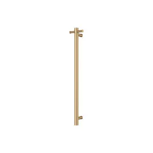 Isabella Vertical Heated Towel Rail, 100 x 900mm, Urban Brass by Fienza, a Towel Rails for sale on Style Sourcebook