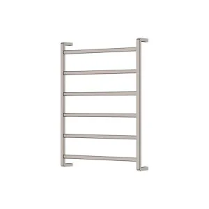 Tono Heated Towel Rail, 600 x 800mm, Brushed Nickel by Fienza, a Towel Rails for sale on Style Sourcebook