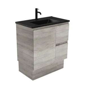 Dolce Matte Black Edge Industrial 750 Vanity On Kickboard by Fienza, a Vanities for sale on Style Sourcebook