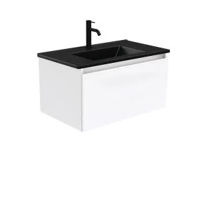 Dolce Matte Black Manu 750 Wall-Hung Vanity by Fienza, a Vanities for sale on Style Sourcebook