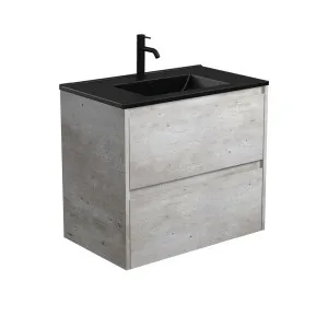 Dolce Matte Black Amato 750 Industrial Wall-Hung Vanity by Fienza, a Vanities for sale on Style Sourcebook