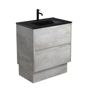 Dolce Matte Black Amato 750 Industrial Vanity On Kick by Fienza, a Vanities for sale on Style Sourcebook