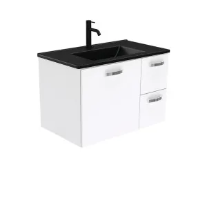 Dolce Matte Black Unicab 750 Wall-Hung Vanity by Fienza, a Vanities for sale on Style Sourcebook