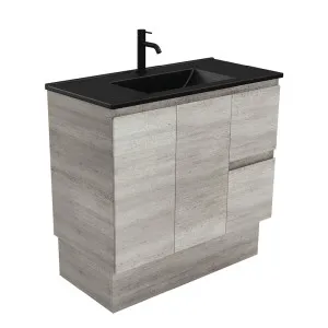 Dolce Matte Black Edge Industrial 900 Vanity On Kickboard by Fienza, a Vanities for sale on Style Sourcebook