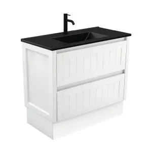 Dolce Matte Black Hampton 900 Vanity On Kickboard by Fienza, a Vanities for sale on Style Sourcebook