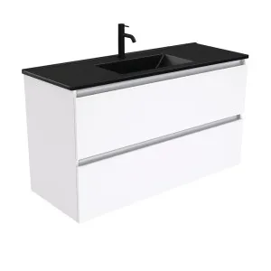 Dolce Matte Black Quest 1200 Wall-Hung Vanity by Fienza, a Vanities for sale on Style Sourcebook