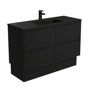 Montana Amato 1200 Satin Black Vanity On Kick by Fienza, a Vanities for sale on Style Sourcebook