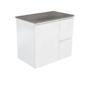 Satori Fingerpull 750 Satin White Wall-Hung Vanity by Fienza, a Vanities for sale on Style Sourcebook
