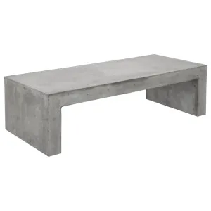 Abbas 160cm Polished Concrete Bench, Dark Grey by null, a Benches for sale on Style Sourcebook