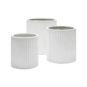 Cayman Planter Set Trio White by Horgans, a Baskets, Pots & Window Boxes for sale on Style Sourcebook