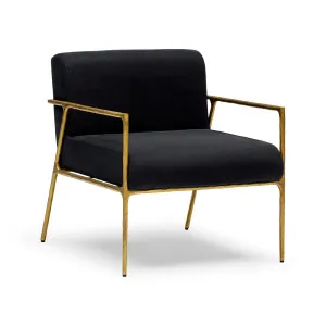 Mila Chair with Arms Black & Gold by Horgans, a Chairs for sale on Style Sourcebook