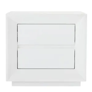 Balmain Bedside Table White - 2 Drawers by James Lane, a Bedside Tables for sale on Style Sourcebook