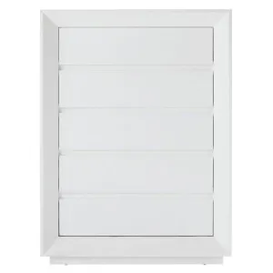 Balmain Tallboy White - 5 Drawers by James Lane, a Dressers & Chests of Drawers for sale on Style Sourcebook