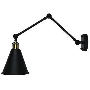Oriel Lighting Roxbury Adjustable Wall Light Black by Oriel Lighting, a Outdoor Lighting for sale on Style Sourcebook