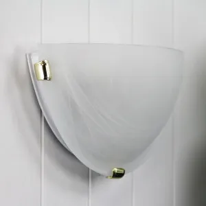Oriel Lighting Remo Semi-Circle Wall Light Gold by Oriel Lighting, a Outdoor Lighting for sale on Style Sourcebook