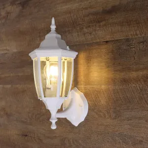 Oriel Lighting Highgate Upward Outdoor Wall Light White by Oriel Lighting, a Outdoor Lighting for sale on Style Sourcebook