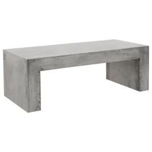 Abbas 120cm Polished Concrete Bench, Dark Grey by null, a Benches for sale on Style Sourcebook