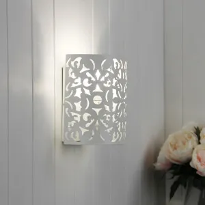 Oriel Lighting Vicky Wall Light White by Oriel Lighting, a Outdoor Lighting for sale on Style Sourcebook