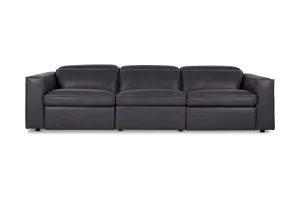 Abode Leather 4 Seat Recliner Sofa, Sutton Anthracite, by Lounge Lovers by Lounge Lovers, a Sofas for sale on Style Sourcebook