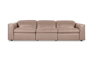 Abode Leather 4 Seat Recliner Sofa, Lucas Blush, by Lounge Lovers by Lounge Lovers, a Sofas for sale on Style Sourcebook