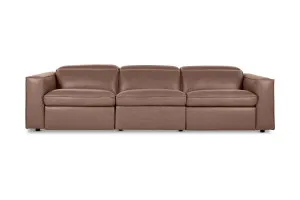 Abode Leather 4 Seat Recliner Sofa, Sutton Caramel, by Lounge Lovers by Lounge Lovers, a Sofas for sale on Style Sourcebook