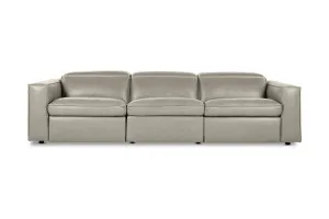 Abode Leather 4 Seat Recliner Sofa, Sutton Taupe, by Lounge Lovers by Lounge Lovers, a Sofas for sale on Style Sourcebook