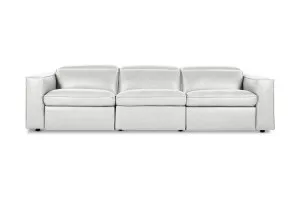 Abode Leather 4 Seat Recliner Sofa, White, by Lounge Lovers by Lounge Lovers, a Sofas for sale on Style Sourcebook