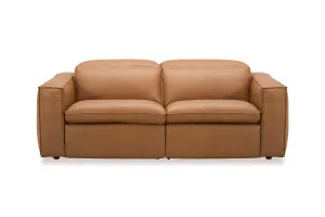 Abode Leather 3 Seat Recliner Sofa, Grange Tan, by Lounge Lovers by Lounge Lovers, a Sofas for sale on Style Sourcebook