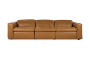 Abode Leather 4 Seat Recliner Sofa, Grange Tan, by Lounge Lovers by Lounge Lovers, a Sofas for sale on Style Sourcebook