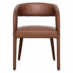 Meld Dining Chair in Urbane Leather Dark Brown by OzDesignFurniture, a Dining Chairs for sale on Style Sourcebook
