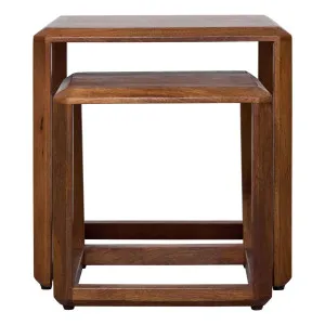 Raja Nest of Tables in Mangowood Natural by OzDesignFurniture, a Side Table for sale on Style Sourcebook