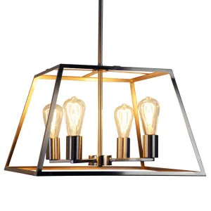 Oriel Lighting Southport Trapezoid 4 Light Pendant Brushed Chrome by Oriel Lighting, a Pendant Lighting for sale on Style Sourcebook