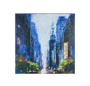 City Nights Enhanced Wall Art Canvas Print 85cm x 85cm by Luxe Mirrors, a Artwork & Wall Decor for sale on Style Sourcebook