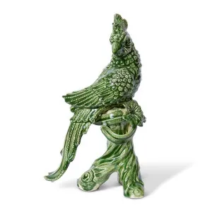 Cockatoo on Log Sculpture - 23 x 14 x 39cm by null, a Statues & Ornaments for sale on Style Sourcebook