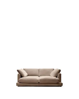 Gala 3-seater sofa with double chaise longue taupe, 210 cm by null, a Sofas for sale on Style Sourcebook