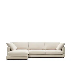 Gala 4-seater sofa with left chaise longue beige 300cm by null, a Sofas for sale on Style Sourcebook