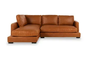 Long Beach Mini Leather Left Corner Sofa, by Lounge Lovers by Lounge Lovers, a Sofas for sale on Style Sourcebook