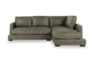 Long Beach Mini Leather Right Corner Sofa, Texas Moss, by Lounge Lovers by Lounge Lovers, a Sofas for sale on Style Sourcebook