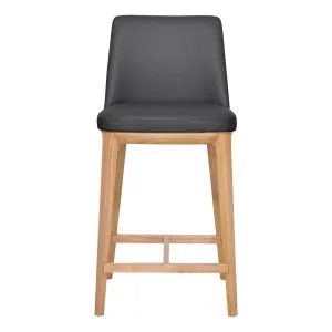 Hayes Bar Chair in Leather Black / Clear by OzDesignFurniture, a Bar Stools for sale on Style Sourcebook