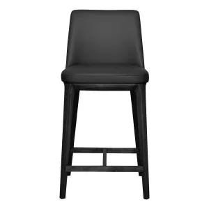 Hayes Bar Chair in Leather Black / Black by OzDesignFurniture, a Bar Stools for sale on Style Sourcebook