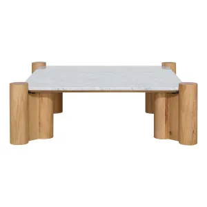 Henry Coffee Table 100 x 100cm in Carrara Marble / Oak Clear by OzDesignFurniture, a Coffee Table for sale on Style Sourcebook