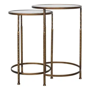 Mackenzie Nest of Tables in Iron / Mirror Antique Gold by OzDesignFurniture, a Side Table for sale on Style Sourcebook
