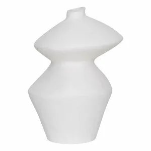 Organic Vessel Small 23x35cm in Matte White by OZ Design, a Vases & Jars for sale on Style Sourcebook