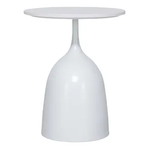 Thea Side Table High 40x50cm in White Marble by OzDesignFurniture, a Side Table for sale on Style Sourcebook