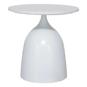 Thea Side Table Low 40x40cm in White Marble by OzDesignFurniture, a Side Table for sale on Style Sourcebook