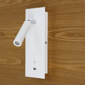 Oriel Lighting Hotel Adjustable LED Wall Light White by Oriel Lighting, a Outdoor Lighting for sale on Style Sourcebook